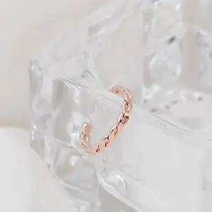 [미니아트]14KGP 바인 귀찌 로즈골드 데일리 심플 꼬임 링 이어커프