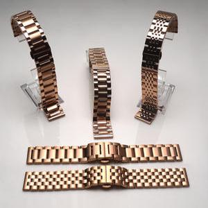 20mm 22mm 호환 로즈골드 색상의 메탈시계줄 메탈밴드