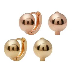 [미니아트]14K 금침 골드 로즈골드 볼 기본 원터치 링 귀걸이