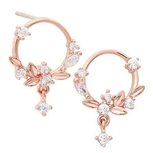 [미니아트]리스 14K 골드필드 핀 큐빅 링 포인트 로즈골드 일자침 귀걸이