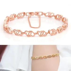 [미니아트]리얼 Gold 플레이팅 럭셔리 18Kgp 로즈골드 라라 팔찌