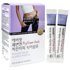 내츄럴플러스 에버핏 쾌변엔 차전자피 식이섬유(박스만찌그러짐_27.06.01까지) 6g x 30포/쾌변/배변