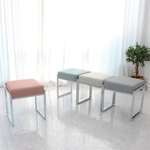 클레타 실버 인테리어 디자인 스툴 화장대의자