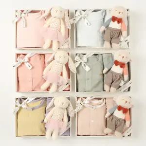 [롯데백화점]에뜨와 (6종1택)봄신상내&애착딸랑이SET/출산,백일 돌선물,실내복,7부,뱀부,말띠