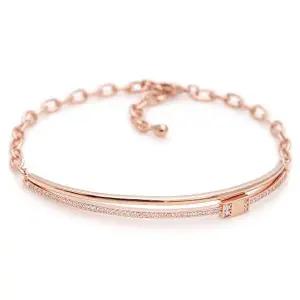 [미니아트]아르윈 14KGP 뱅글 라인 체인 고급 로즈골드 팔찌