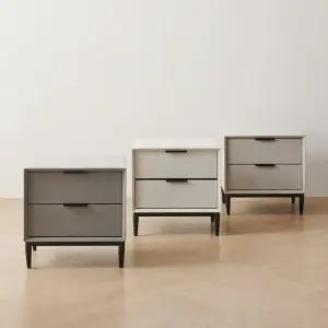 로데 가죽 패브릭 침대 협탁 2단_착불