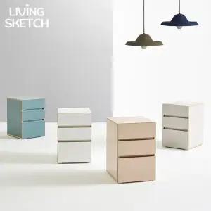 이그잭 400 3단 사이드 서랍장[착불]보조 책상 서랍 책상옆 침대옆 소파옆 협탁