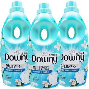 다우니 섬유유연제 실내건조 프레시 클린 1L 3개 , 고농축 본품 용기