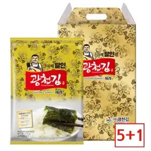 [5+1 이벤트] 광천김 달인 재래김 전장김 10봉 선물세트 /전장김/조미김/구운김