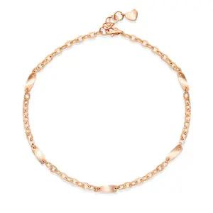 [비앤비골드] 18K 웨이브 스틱 모줄 체인발찌 NPA40213