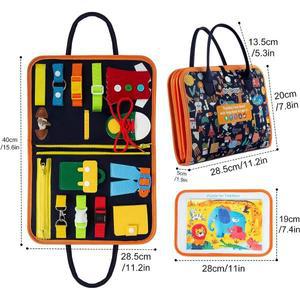 몬테소리 유아 장난감 원목 감각 교육용 유아용 비지 보드 버클 장난감 미세 기술 학습용 1