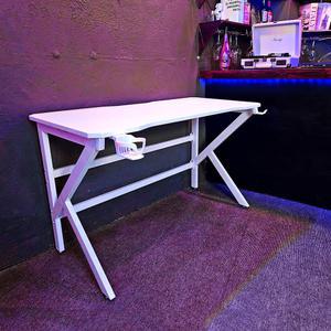 엑소티카 게이밍책상 화이트 TXW-16674K 철제 1인용 데스크 서재 거실 K형 컴퓨터 책상 1600