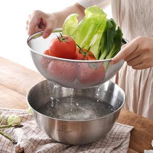 [기타]바겐슈타이거 스텐 채망 믹싱볼 세트 채반 야채볼 24cm
