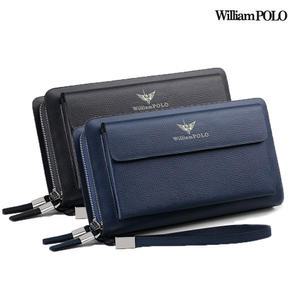 윌리엄폴로 천연소가죽 남성클러치백 남자 손가방 핸드폰 맨스백 312