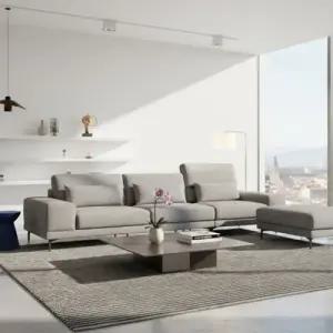 [롯데백화점]에싸 [행사기간 5만원권 증정]모이트 4인 리프트기능 리브 패브릭 소파+스툴