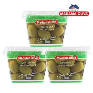 [보라티알] (냉장)마다마 냉장 그린 자이언트 할키디키 올리브 480g(고형량 250g) x 3개