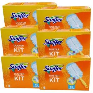 스위퍼 헤비듀티 더스터 흡착 청소포 세트 180 먼지떨이 털이 핸들1개 리필7매 6세트