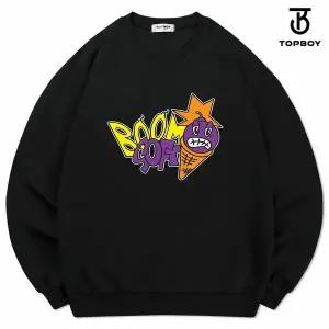 [하프클럽/탑보이]특양면 소프트붐 프린팅 맨투맨