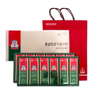 정관장 홍삼진고 이뮨스틱 10g x 30포 x 2세트 총 60포 홍삼 농축액 선물세트 (쇼핑백 포함)