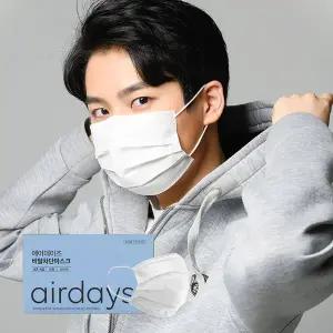 [에어데이즈] KFAD 여름용 비말차단 숨쉬기편한 마스크 덴탈마스크 대형 50매 화이트