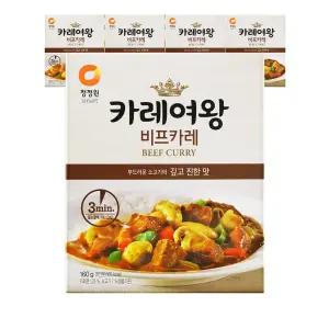 청정원 카레여왕 비프, 160g, 5개