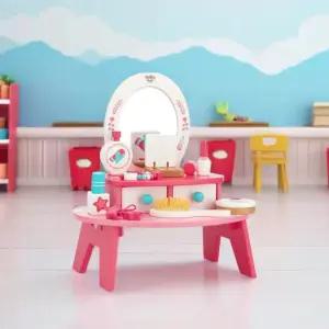 투키토이 화장대 장난감 리틀핑크드레서 유아 어린이 원목 화장놀이 메이크업 화장품 여아선물