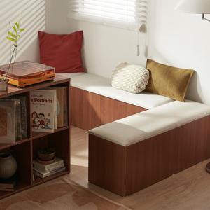 감각 800 낮은 쿠션 벤치 수납장 거실 콘솔 장식장 벤치 수납장