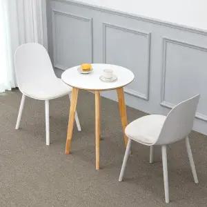 [공간미가구]밀키우드 600 원형 테이블 조이 2인 카페 식탁 세트