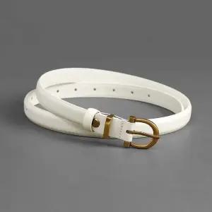 여성 소가죽 벨트 S-1 화이트 허리띠 원피스 코트 (WFHS4T8)