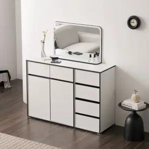 마르체 바움 1200 와이드 6칸 서랍수납장 화장대형 BOW552C