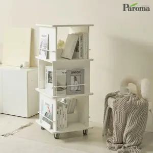 파로마 울라 완제품 전면 이동식 회전 책장 책꽂이 3단