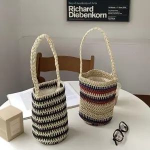 라탄 왕골 미니 여름 해변 동남아 데일리 가방 백 시 라탄 왕골 여름 해변 동남아