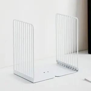 l자 북엔드 2p 세트 화이트 책상 간이 철제 책꽂이 간이책꽂이 책지지대 북엔드