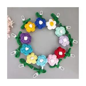 양말목 데이지 꽃키링 만들기 DIY 가방키링 가방참 단체수업 교재 스승의날 선물 합격기원 어린이공예
