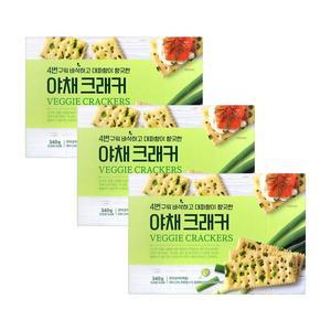 대파향 야채 크래커 대용량 개별포장 쿠키 340g x 3개