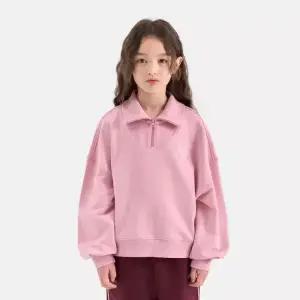 [아웃도어 프로덕츠 키즈]여아 반집업 맨투맨 (핑크) OD253IZM73_PNK