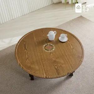 노송가구 금잔화 900 명품 꽃상감 원형밥상 특대형 교자상