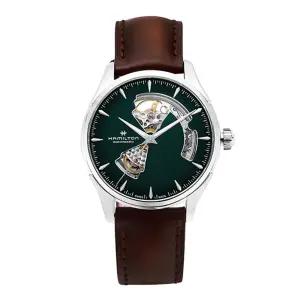 해밀턴 남성 가죽 시계 재즈마스터 오픈하트H32675560