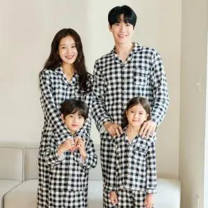 커플 가족 양면 피치기모잠옷 극세사 수면 빅사이즈