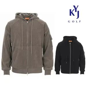 [김영주골프] 가을겨울 코듀로이 후드집업 스웨이드 골덴 스판 남성 점퍼 DPWMJP41