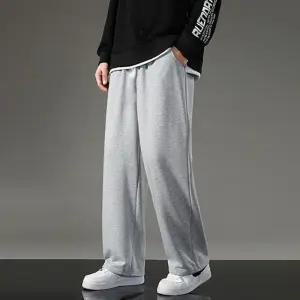 남여공용 겨울 기모 와이드팬츠 허리밴딩 통바지 트레이닝 팬츠