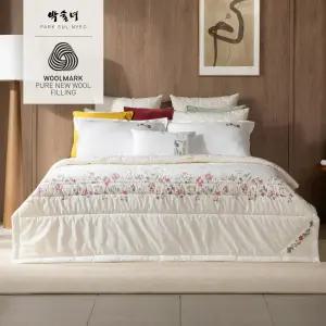 [박술녀] 겨울양모 순면 도톰 이불1장+베개커버1장 슈퍼싱글 (작품명 연모4)