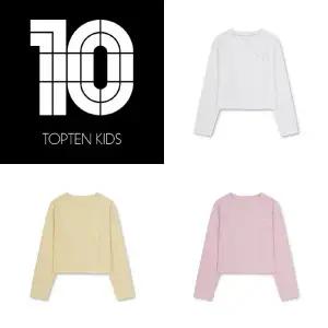 [롯데백화점]탑텐키즈 MKF2TS2401 여아) 밸런스 쿨에어코튼 크롭 긴팔 티셔츠