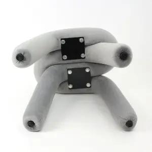 벨벳 그레이 인테리어의자 화장대스툴 (WFFF4D9)