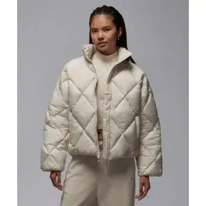 나이키 NIKE 조던 브루클린 퀼팅 패딩 자켓 재킷 W - 라이트 오어우드 브라운:화이트 HV0418-104 204500