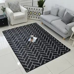 고품질 헤링본 나염 극세사 러그 카페트 점보 200 x 250 오크나무자리 청대나무자리 마작자리 마작 WFHC9Q