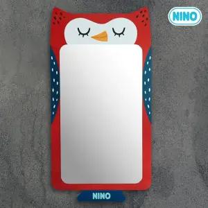 니노 미러보드 전신안전거울 부엉이 - 소/부착형/거울/대형/아크릴/학교/붙히는/교실벽/원형/벽에/붙이는