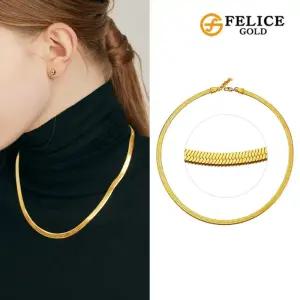 [펠리체골드] 24K 순금 스네이크 목걸이 37.5g