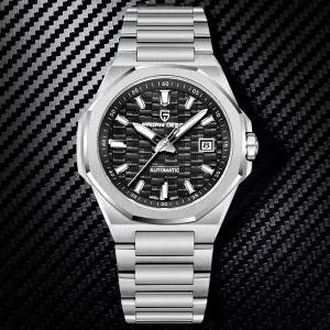 호환 파가니 디자인 남성용 고급 오토매틱 시계 AR 사파이어 글래스 식 손목시계 스테인리스 스틸 방수 시