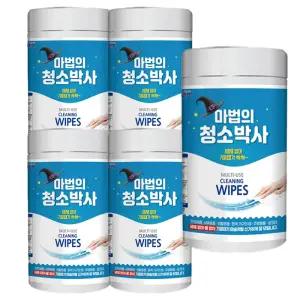 KR리빙 유한그린텍 마법의 청소박사 찌든때 기름때 청소용 대용량 150매(150mm x 180mm) 5개